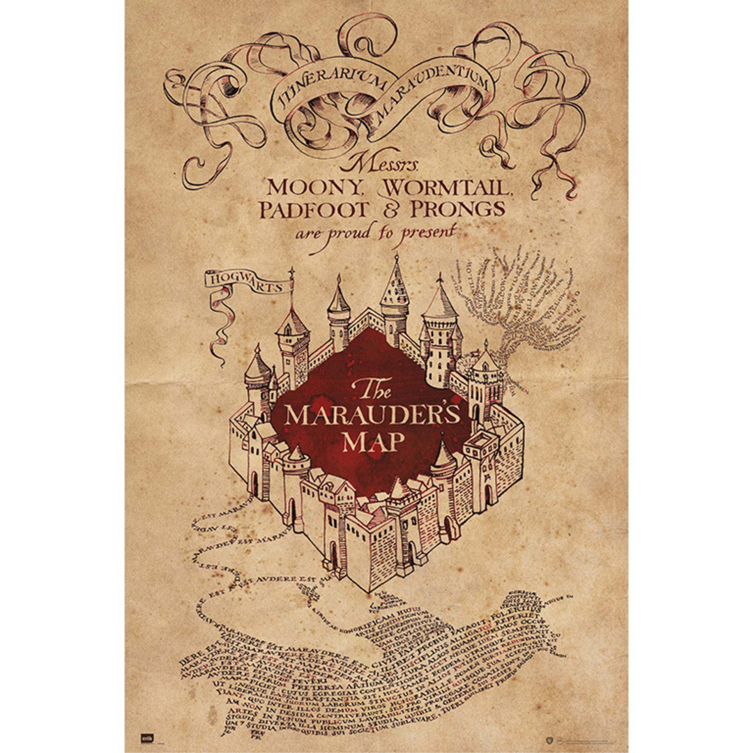 Poster harry potter mapa del merodeador