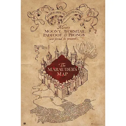 Comprar Poster Harry Potter Mapa Del Merodeador 