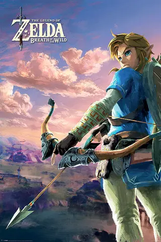 Poster The Legend Of Zelda Breath Of The Wild Hyrule Escena