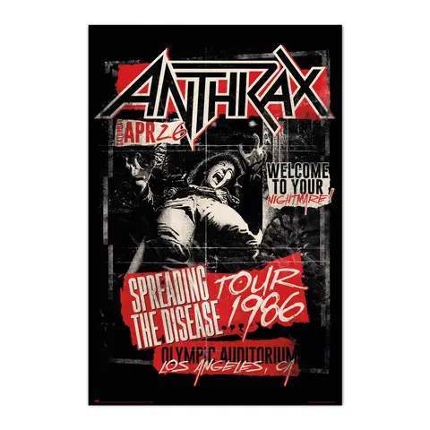 Comprar Poster Anthrax Spreading The Disease 1986 