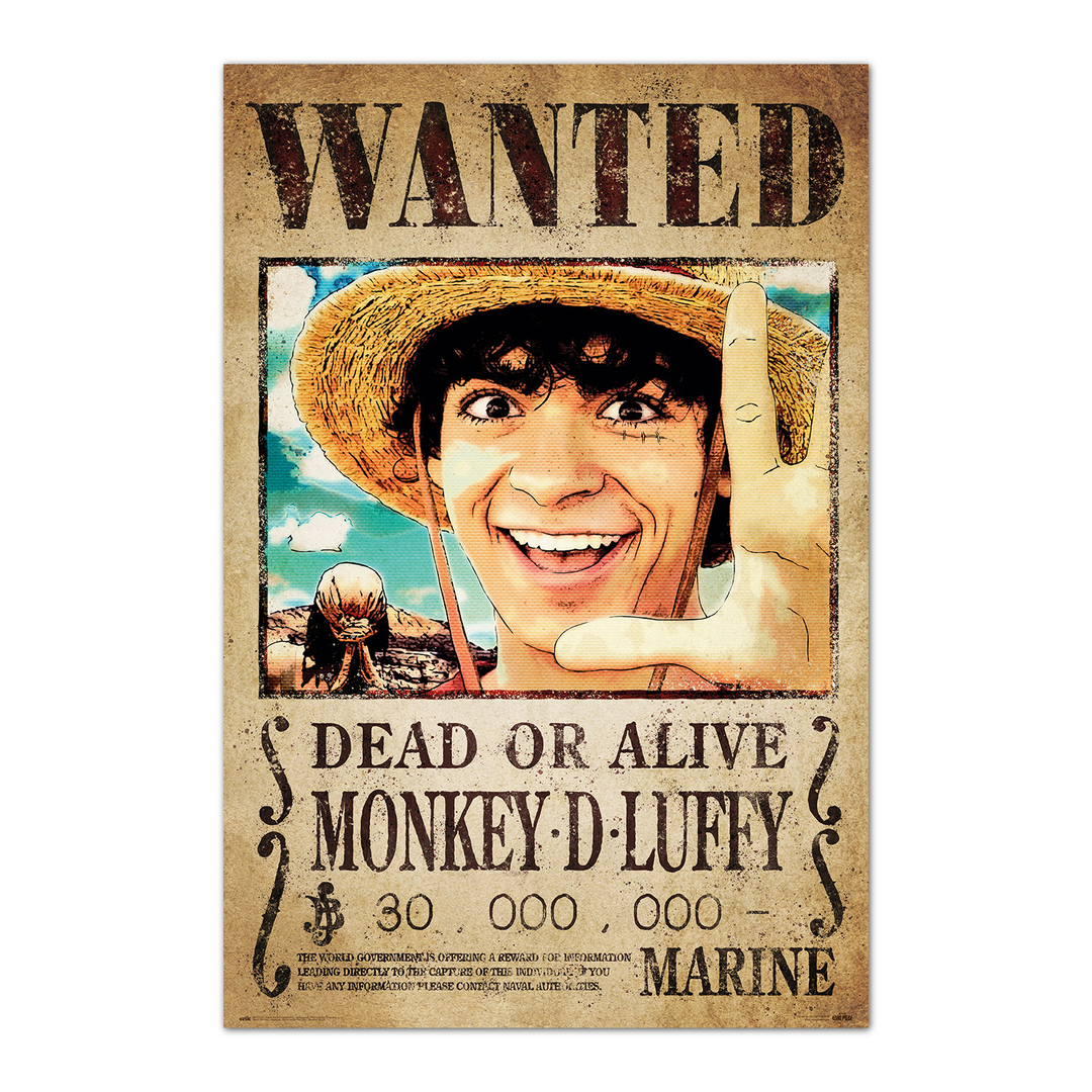 Poster one piece netflix - wanted monkey d. luffy