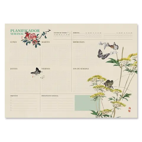 Comprar Bloc Planificador Semanal A3 Japanese Español 
