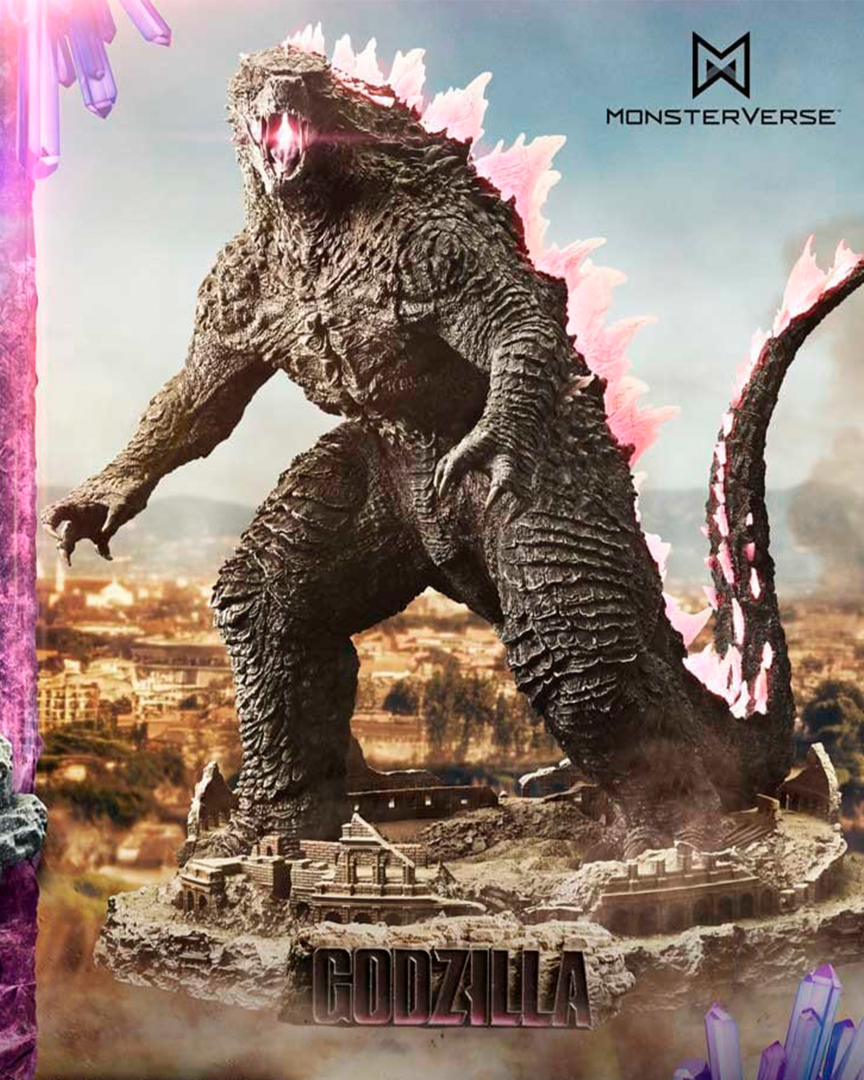 Estatua godzilla evolved godzilla x kong: the new empire premium gigantic bonus ver.  prime 1 studio