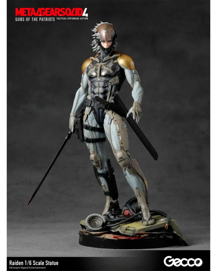Estatua raiden metal gear solid 4: guns of the patriots 1/6 gecco