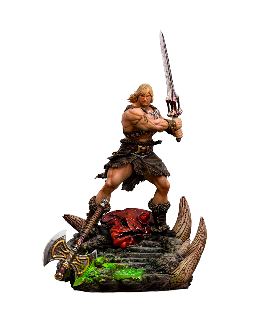 Figura he-man masters of the universe 1/10 deluxe iron studios