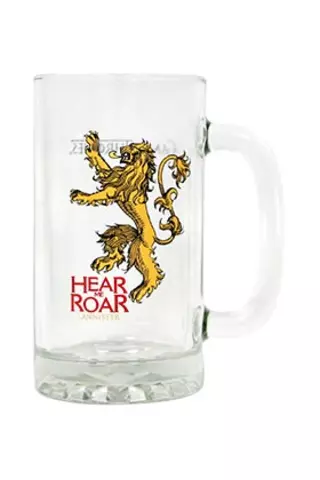 Comprar Hear Me Roar Lannister Jarra Cerveza Cristal Game Of Thrones Estándar