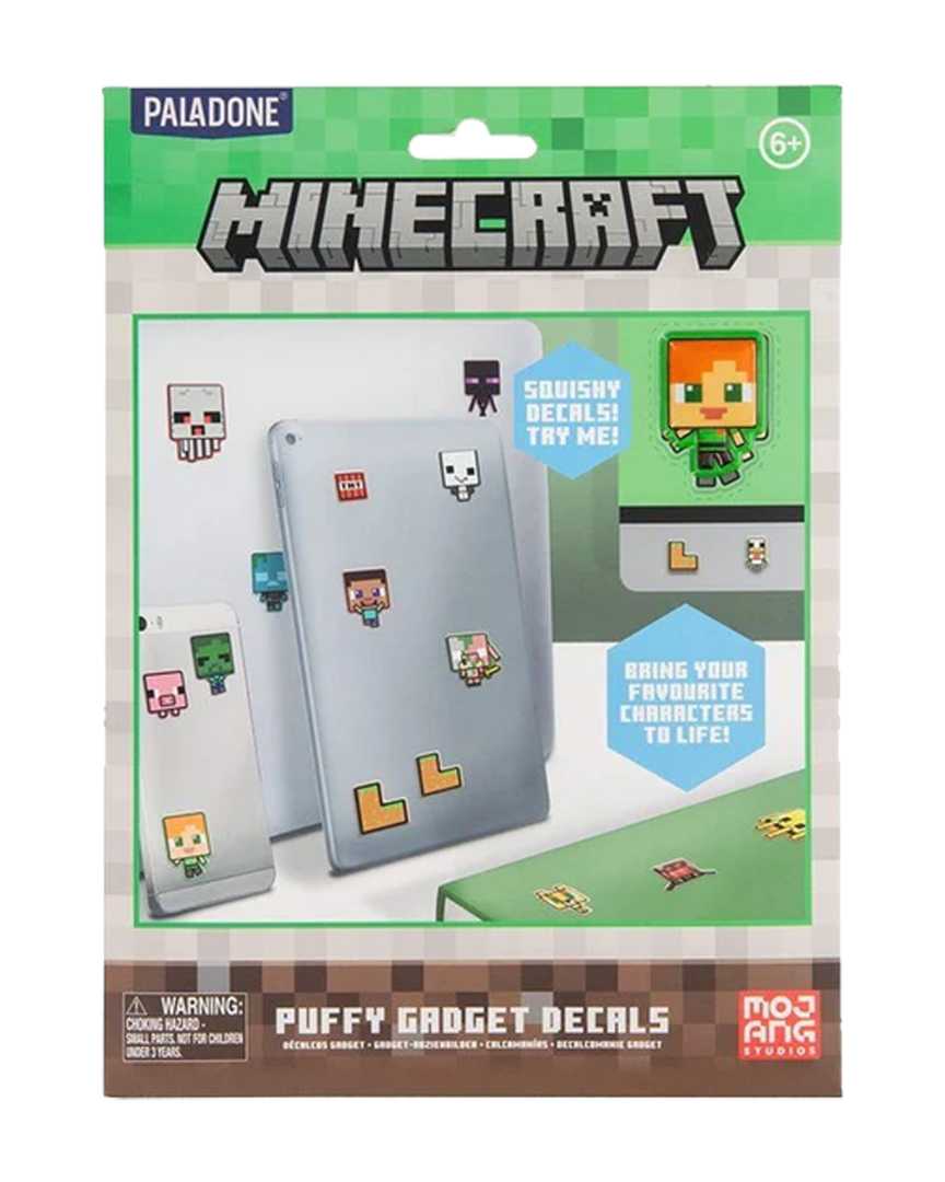 Minecraft - Calcomanías para portátil y teléfono con licencia oficial de Minecraft, para niños y niñas, regalo para jugadores de TNT, calcomanías Overworld para todas las edades Paladone