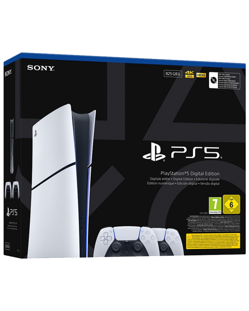 Consola ps5 modelo slim digital + 2 mandos dualsense