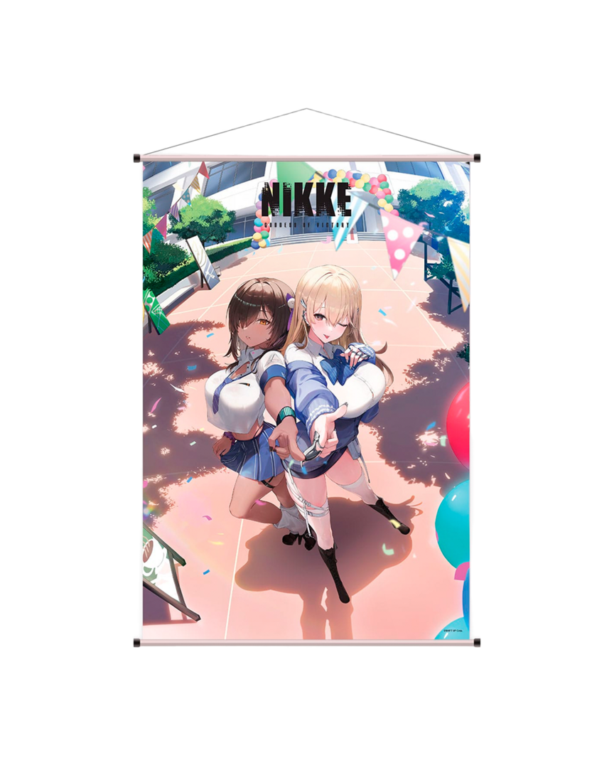 Póster de tela naga & tia goddess of victory nikke sakami merchandise 60x90cm