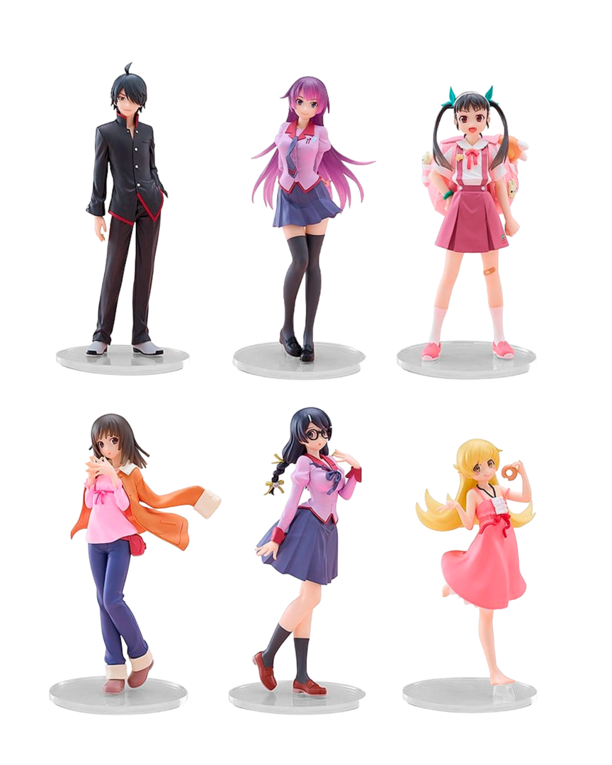 Pack 6 figuras monogatari series chillfigg new vision toys