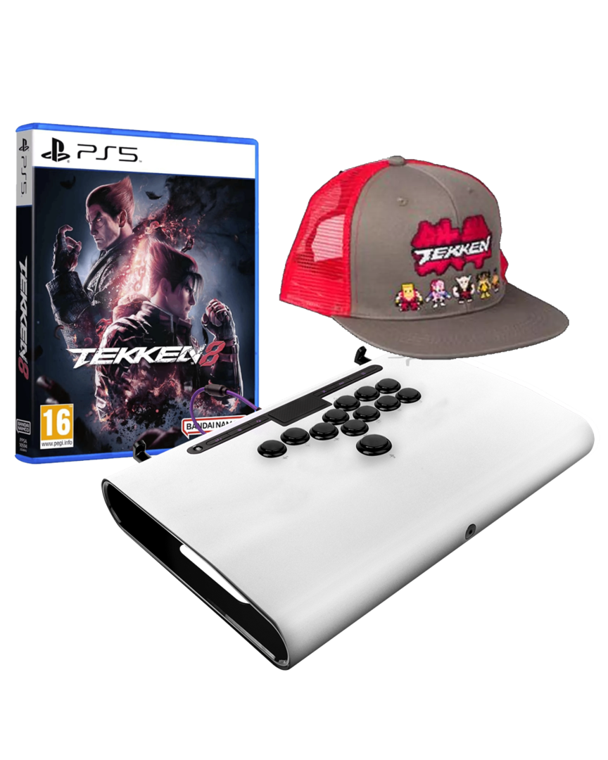 Tekken 8 + Fightstick Victrix Pro FS-12 Arcade Blanco con Licencia Oficial PlayStation