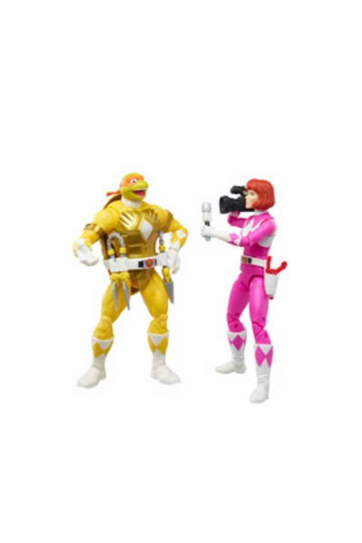 April O'Neil & Michelangelo Set 2 Fig 15 cm Power Rangers & Tmnt  Lightning Col. F29665L0
