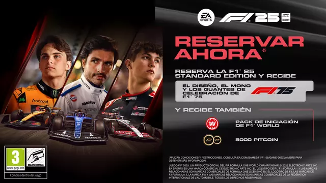 Reservar Pack Volante Inalambrico Apex + EA Sports F1 2025 PS5 Estándar