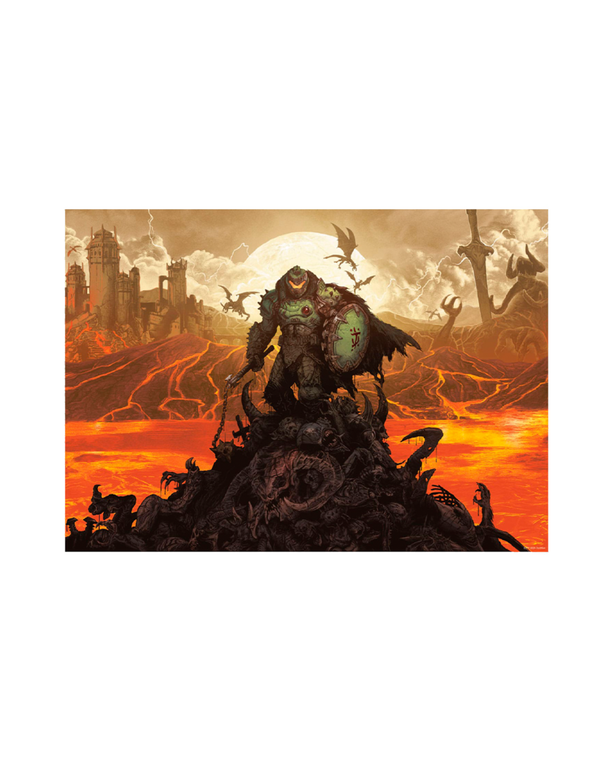 Litografía doom: the dark ages edición limitada fanattik 42x30cm