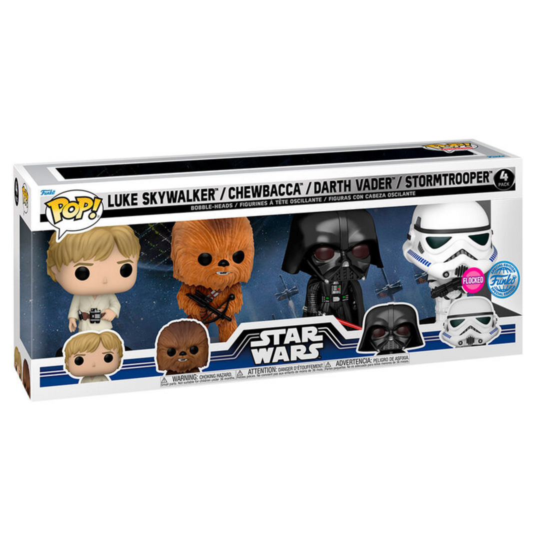 Blister 4 figuras pop star wars new classics exclusive