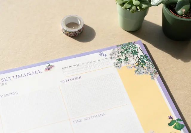 Comprar Bloc Planificador Semanal A3 Wild Flowers Italiano 