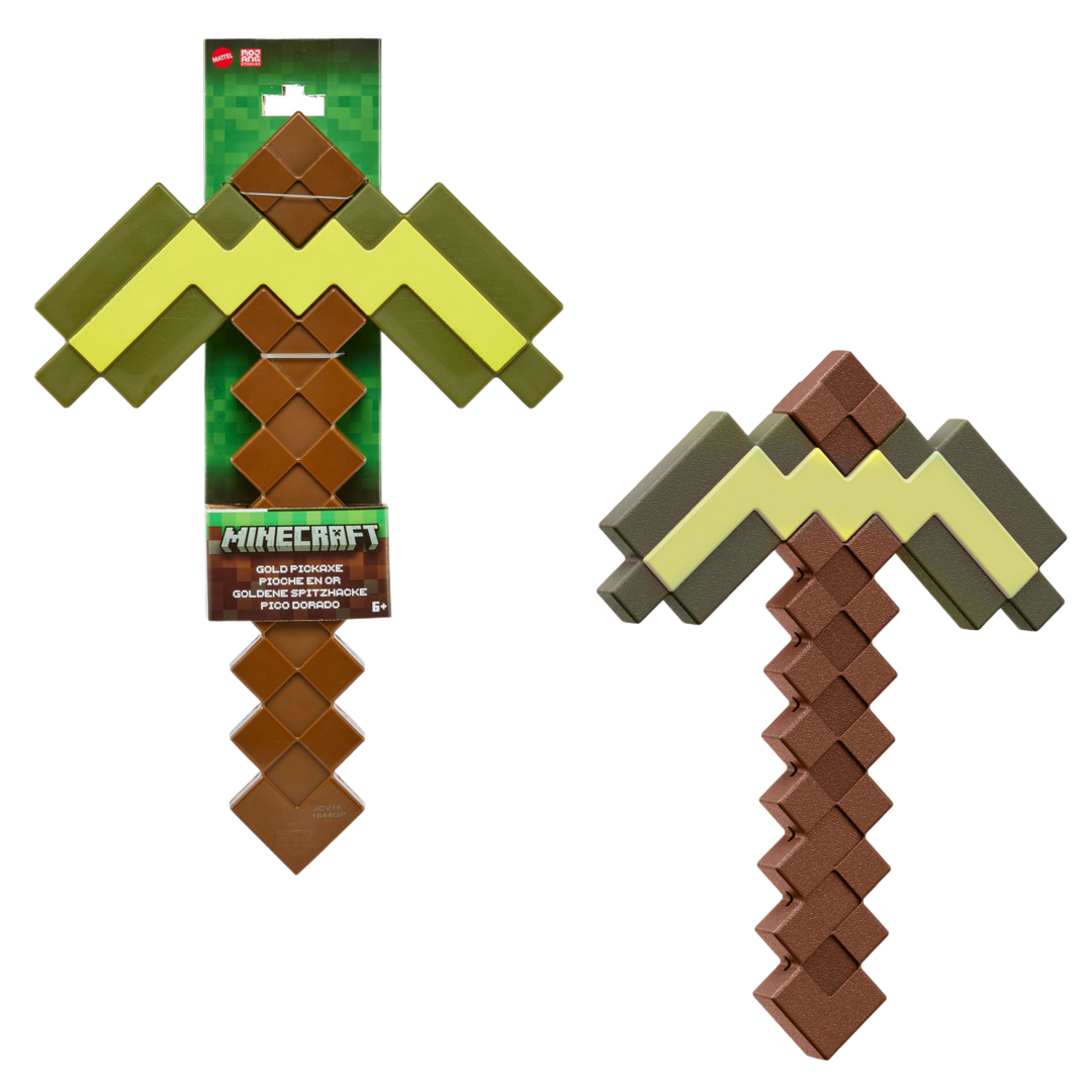 Réplica Pico Dorado Minecraft 1/1 Mattel 35cm