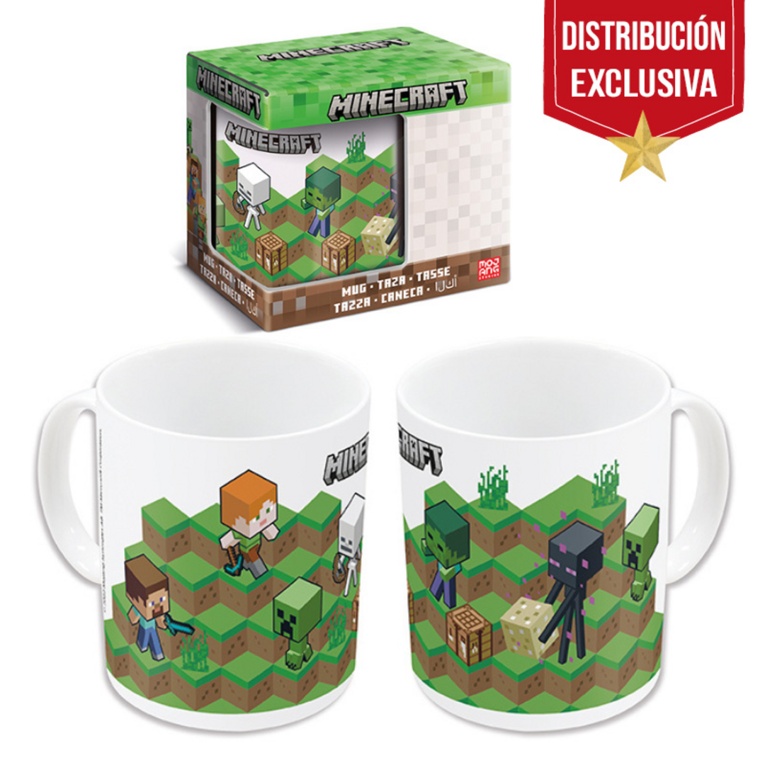 Minecraft - taza de 325 ml blanca campo