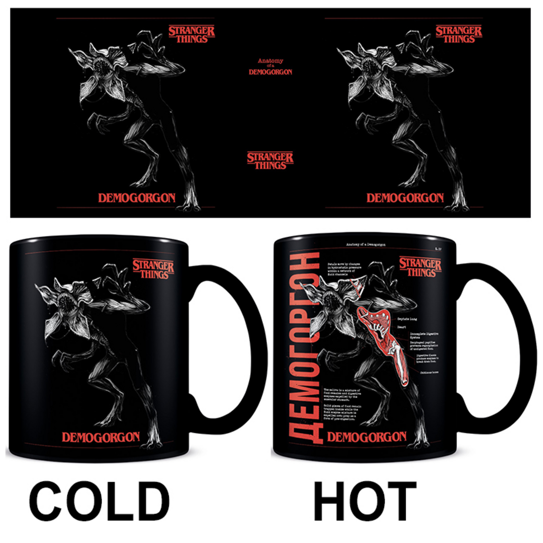 Stranger things t4 - taza termosensible anatomy of a demogorgon