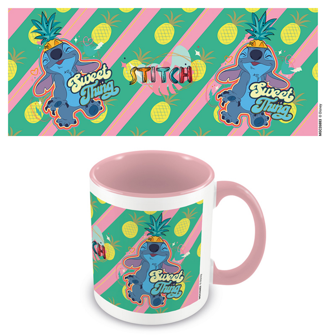 Lilo & stitch - taza interior rosa you´re my fave