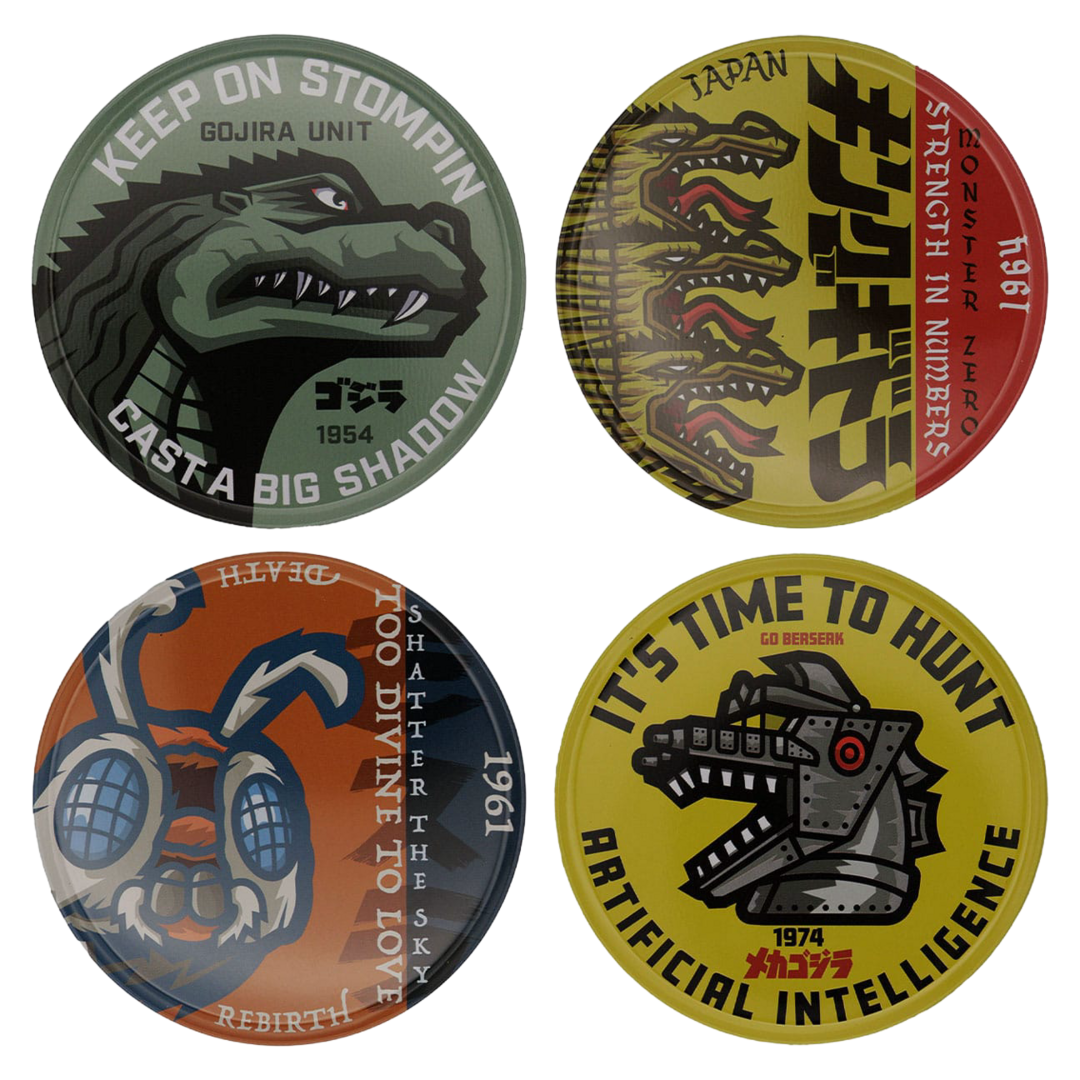 Set 4 posavasos godzilla fanattik