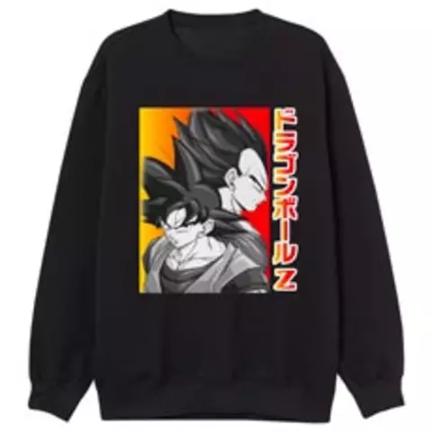 Son Goku / Vegeta Talla S Sudadera Sin Capucha Negra Chico Dragon Ball