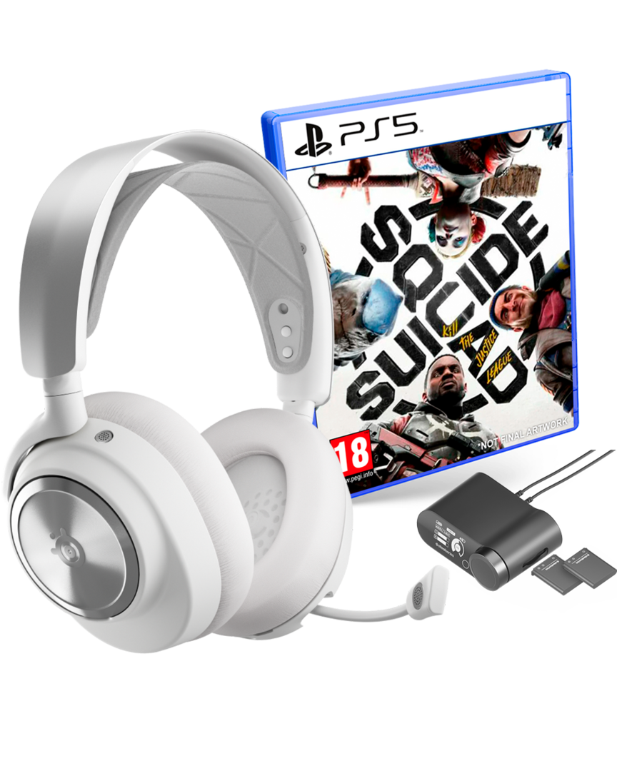 Auriculares Gaming Arctis Nova Pro Inalámbricos Blancos Steelseries + Suicide Squad: Kill the Justice League