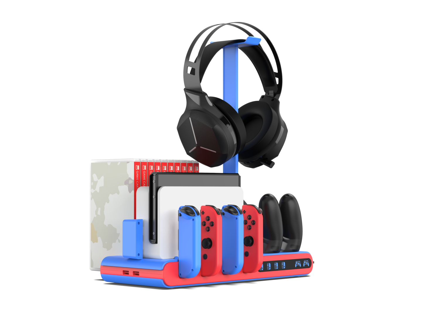 Dlx cargador multifunción torre nintendo switch / oled