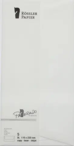 Comprar Sobre Dl Americano Paperado 5 Unidades Blanco 