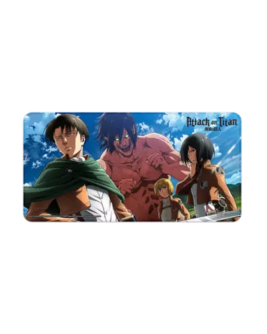 Alfombrilla XXL Eren, Mikasa, Armin, Levi Attack on Titan Sakami Merchandise 80x40