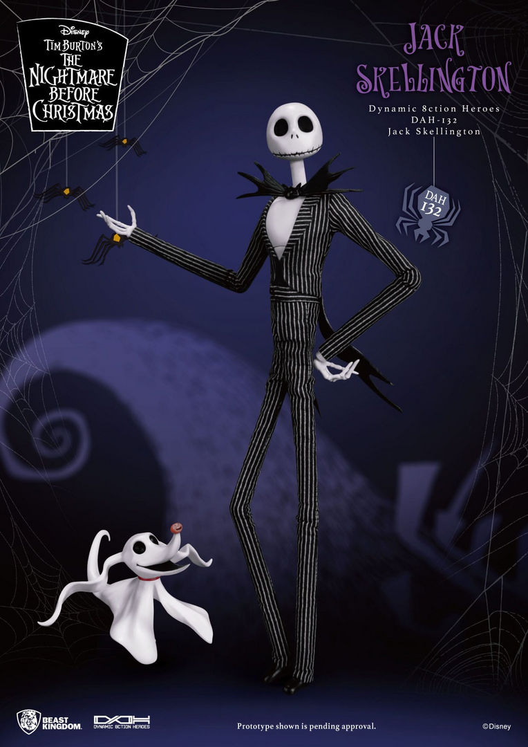 Figura jack skellington pesadilla antes de navidad dynamic 8ction heroes 1/9 beast kingdom toys