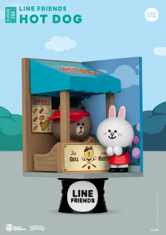 Comprar Figura Dstage Line Friends Puesto De Perritos Calientes Figuras