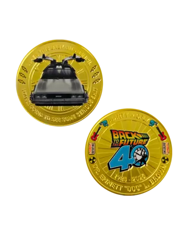 Réplica Moneda Regreso al Futuro 40 Aniversario Fanattik Edición Limitada