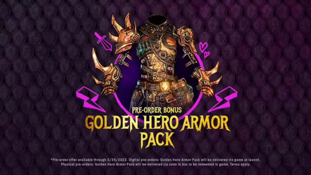 DLC Armadura Dorada Golden Hero Tiny Tina's Wonderlands - Xbox
