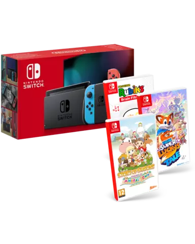 Comprar Nintendo Switch JoyCon Neón Pack Juegos B Switch