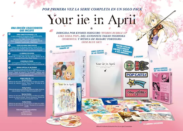 Comprar Your Lie In April Serie Completa Coleccionista - Blu-Ray Coleccionista Blu-ray