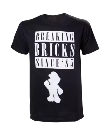 Comprar Camiseta Negra Breaking Bricks Super Mario Talla L - Talla L, Camiseta