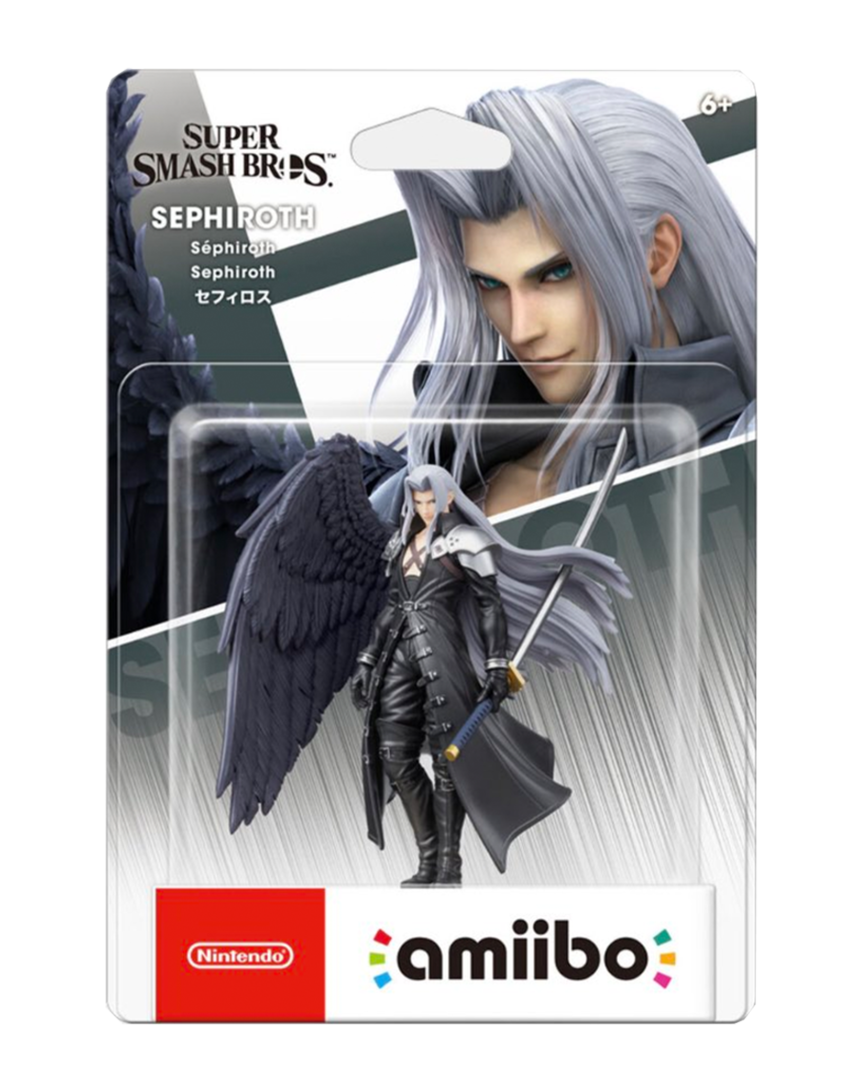 Figura amiibo sephiroth (serie ssb)