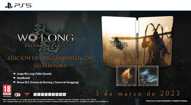 Comprar Wo Long: Fallen Dynasty Edición de Lanzamiento Steelbook PS5 Limitada