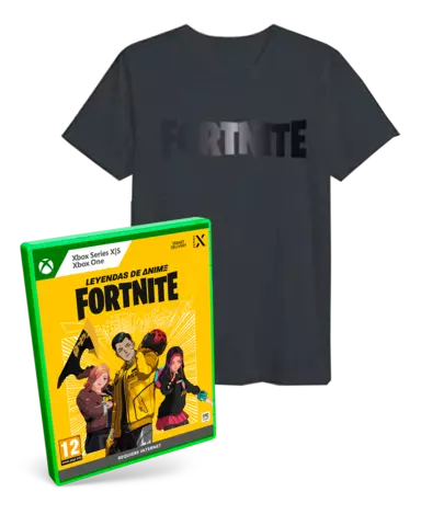 Comprar Fortnite: Leyendas de Anime + Camiseta Logo Negro Fortnite Gris Oscuro Talla XL Xbox Series Pack Camiseta Talla XL