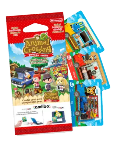 Comprar Pack 3 Tarjetas amiibo Animal Crossing: New Leaf + Album para Cartas Coleccionista + Set de Postales Animal Crossing Figuras amiibo Pack Album