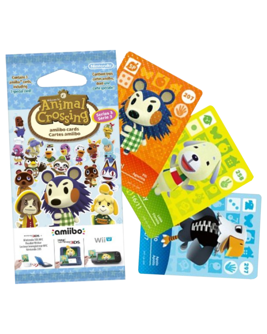 Pack 3 tarjetas amiibo animal crossing serie 3