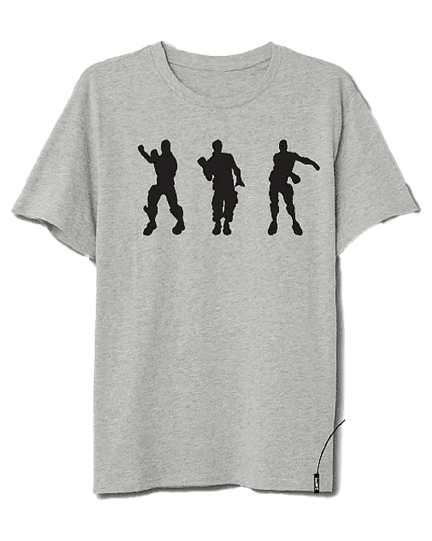 Camiseta fornite floss dance gris - talla l