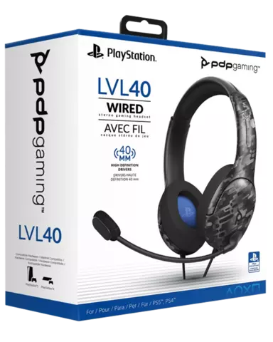 Comprar Auriculares Gaming LVL40 con Cable Camuflage Negro - PS4, PS5, Auriculares