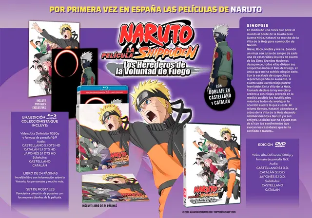 Comprar Naruto Shippuden: La Película 3 - Los Herederos De La Voluntad De Fuego Edición DVD Estándar DVD