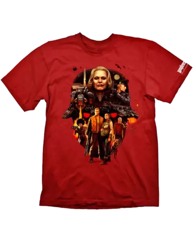 Camiseta Face of Death Tango Wolfenstein 2 Roja Talla L