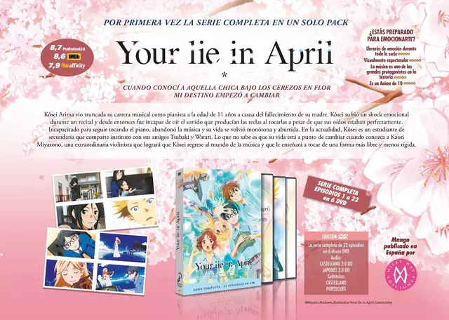 Comprar Your Lie In April Serie Completa DVD Estándar DVD