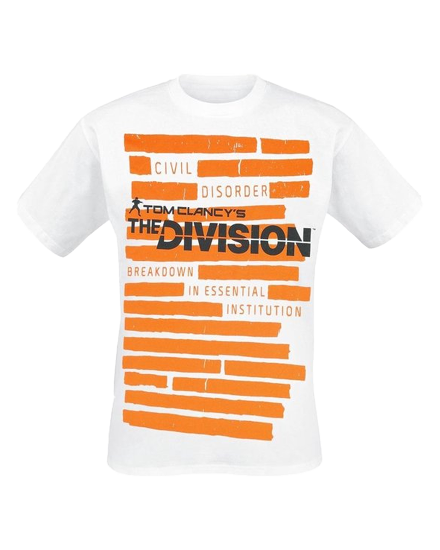 Camiseta blanca breakdown institution the division talla m