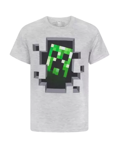 Comprar Camiseta Gris Minecraft Creeper Inside Talla 12/13 Años Talla 12-13 Años