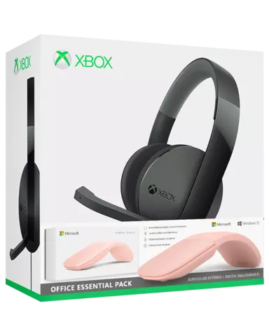 Comprar Auriculares Xbox One Estereo con Cable Negros + Ratón Óptico Inalámbrico Microsoft Arc Rosa PC Pack Ratón Rosa